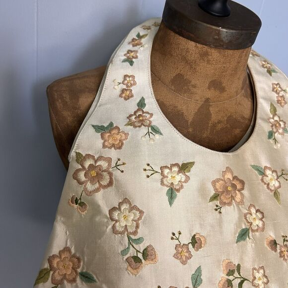 KIMBERLY ALAN Embroidered Floral Vintage 80s Purse Hobo Handbag 100% Silk - Picture 3 of 15